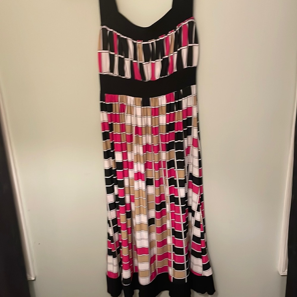 Slinky dress. Hits past the knee